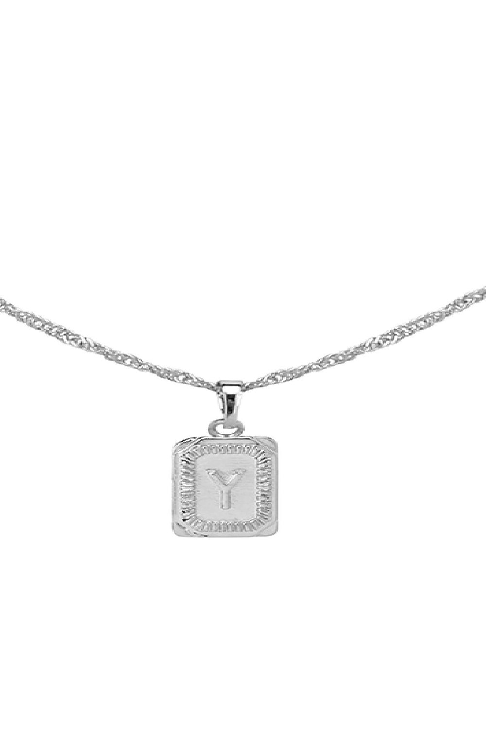 Kette Antique Initial Y Silber Vergoldet h5Bild2